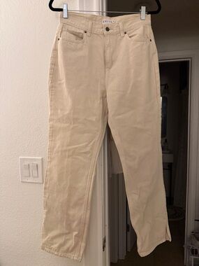 Thea High-Rise Straight W/ Side Slit Jean by Cello